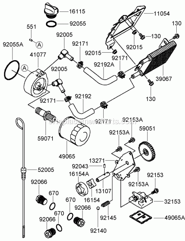 Lubrication Equipment Assembly Kawasaki Fh770 Diagram and Parts List for 74237 270000001-270999999 Toro Lawn Mower