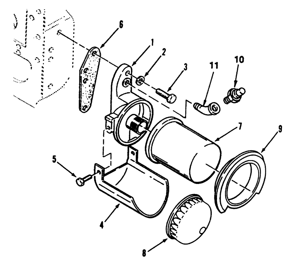 Oil Filter Diagram and Parts List for 73421 5901047 - 5999999 Toro Lawn Tractor