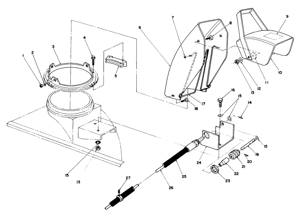 44" Snow Thrower Model No. 30761 (Optional)(Continued) Diagram and Parts List for 30718 0000001 - 0999999 Toro Lawn Tractor