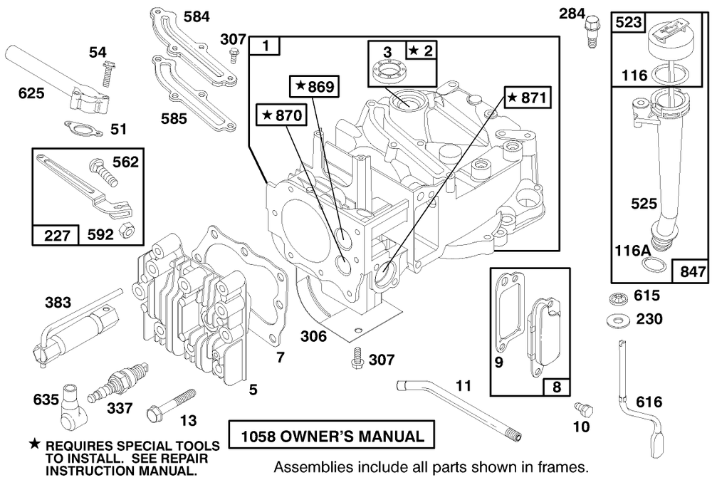 Engine Briggs & Stratton Model 127802-1761-E1 Diagram and Parts List for 21013 8900001 - 8999999 Toro Lawn Mower