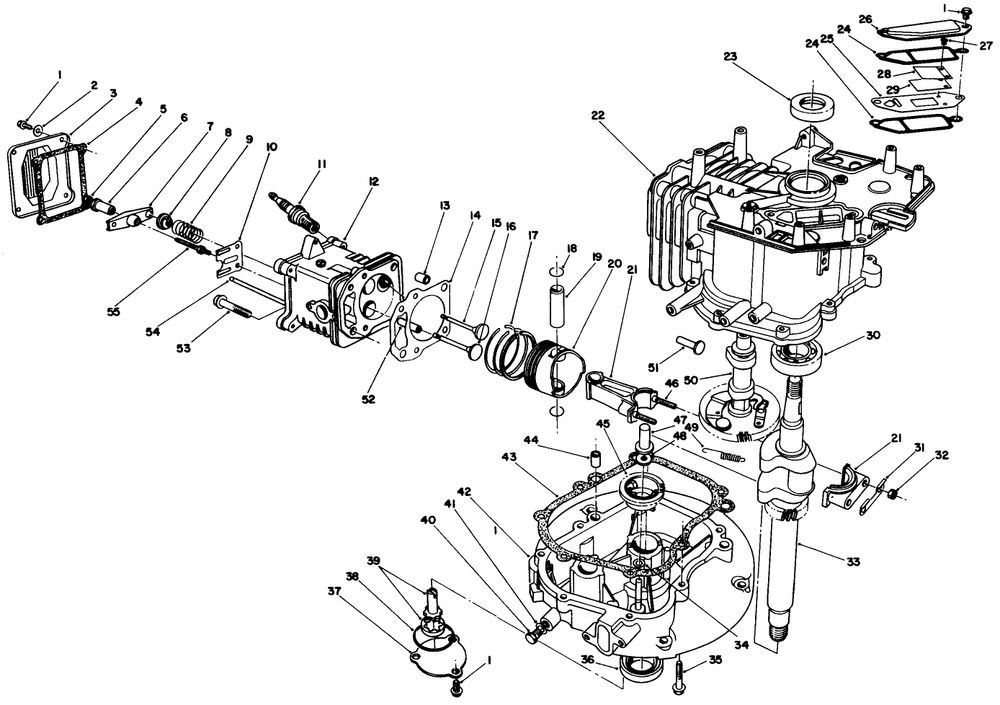 Engine Assembly (Continued)(Model No. Vml0-2) Diagram and Parts List for 20320 2000001 - 2999999 Toro Lawn Mower