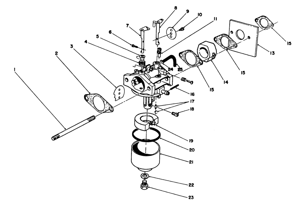 Carburetor Assembly (Engine Model No. 47pj8) Diagram and Parts List for 20584C 9000001 - 9999999 Toro Lawn Mower
