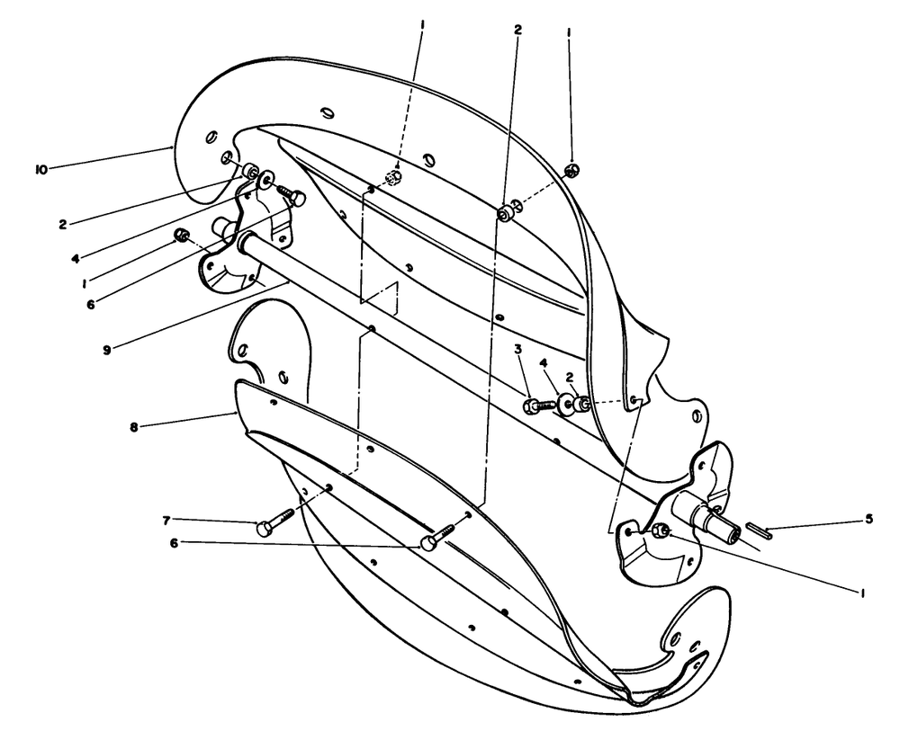 Rotor Assembly Diagram and Parts List for 38186 2000001 - 2999999 Toro Snow Blower