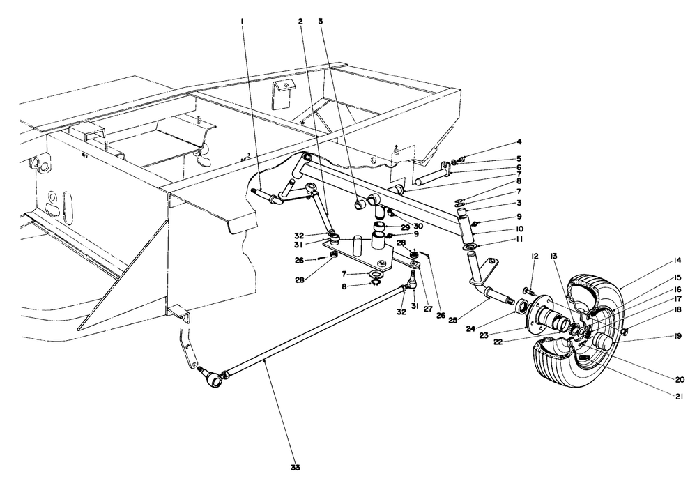 Rear Axle And Wheel Assembly Diagram and Parts List for 30773 30001 - 30569 Toro Lawn Tractor Accessories