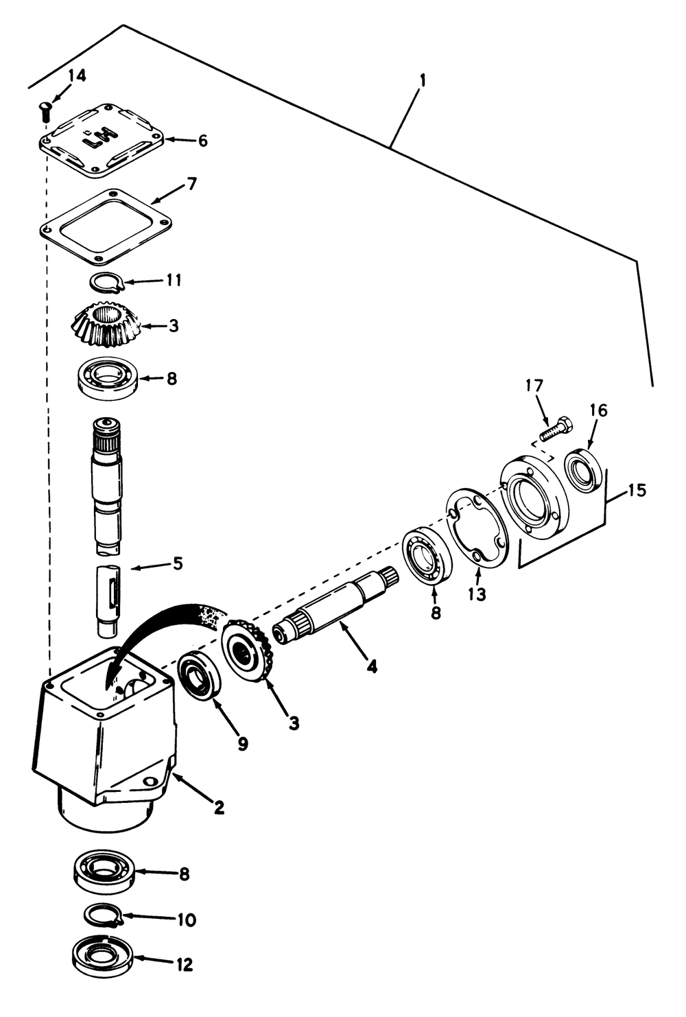Grass Collection System 1 Diagram and Parts List for 30754 (800001-899999)(1988) Toro Lawn Tractor