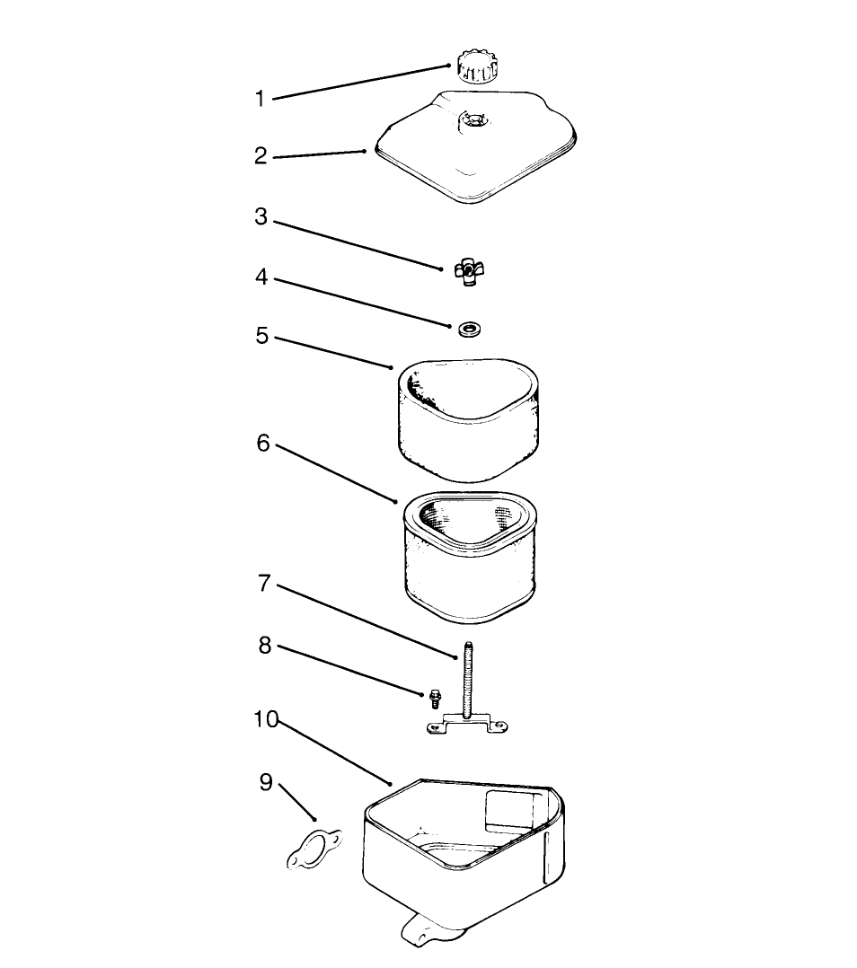 Air Intake/Filtration (Kohler Engine Cv14s-Ps1472) Diagram and Parts List for 72042 5900001 - 5900796 Toro Lawn Tractor