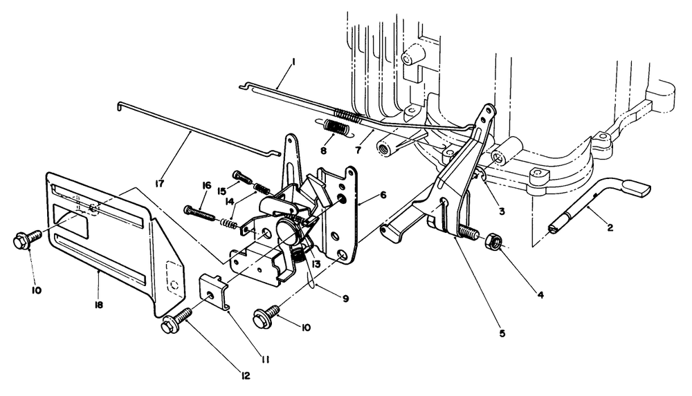 Governor Assembly Diagram and Parts List for 20620 6000001 - 6999999 Toro Lawn Mower