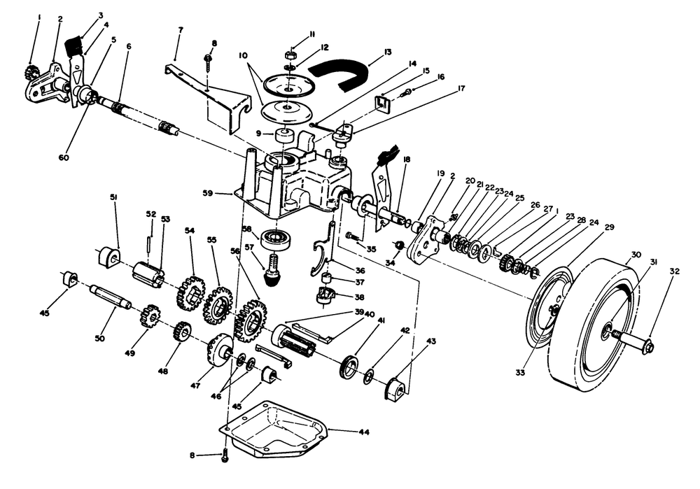 Gear Case Assembly (Continued) (Used On Units With Serial No. 8050000 & Up) Diagram and Parts List for 20692 9000001 - 9999999 Toro Lawn Mower