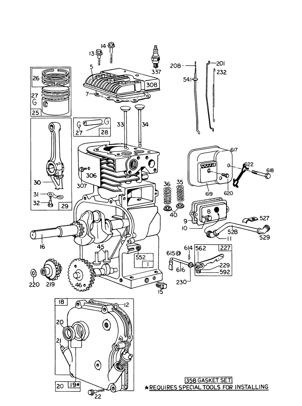 Engine Model No. 130202 Type 0600-01 Briggs & Stratton Diagram and Parts List for 62933 9000001 - 9999999 Toro Leaf Blower / Vacuum