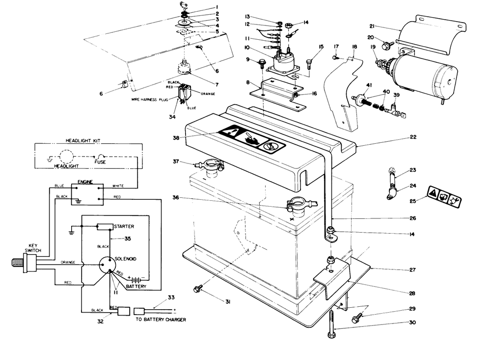 12 Volt Starter Motor Kit No. 66-7700 (Optional) (For Model No. 38566) Diagram and Parts List for 38580 1000001 - 1999999 Toro Snow Blower