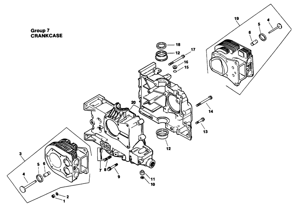 Engine Kohler Model No. Mv16s-Type Ps56519 Crankcase Group 7 Diagram and Parts List for 30180 490001 - 490730 Toro Lawn Tractor Accessories