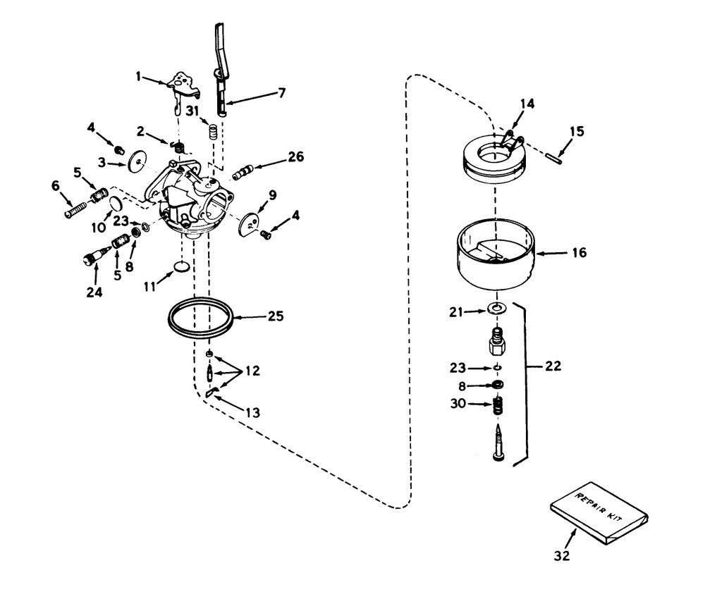 Carburetor No. 631920 (7 H.P. Snowthrower Model No. 38050) Diagram and Parts List for 38050 4000001 - 4999999 Toro Snow Blower