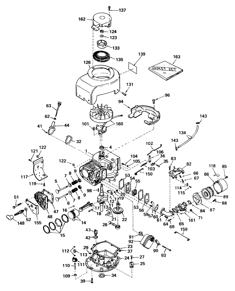 Engine Tecumseh Model No. V60-70287h Diagram and Parts List for 23205 5000001 - 5999999 Toro Lawn Mower