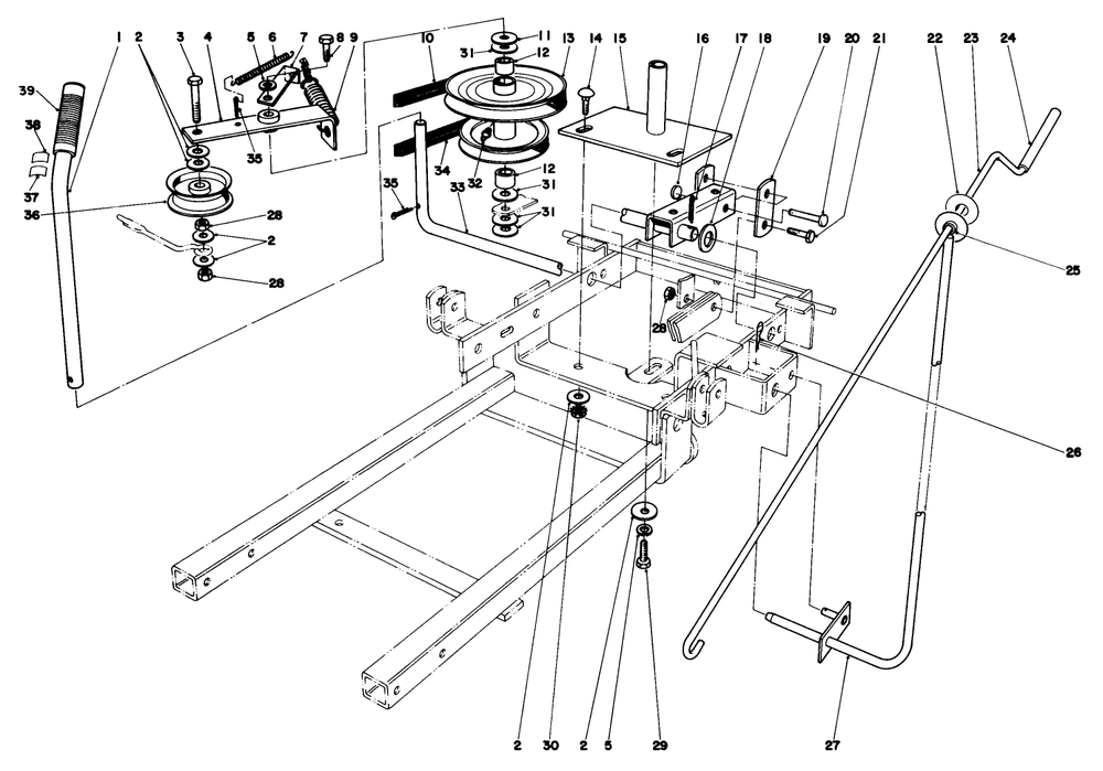 36" Snowthrower Attachment Model 59136 (Optional) (Continued) Diagram and Parts List for 57360 3000001 - 3999999 Toro Lawn Tractor