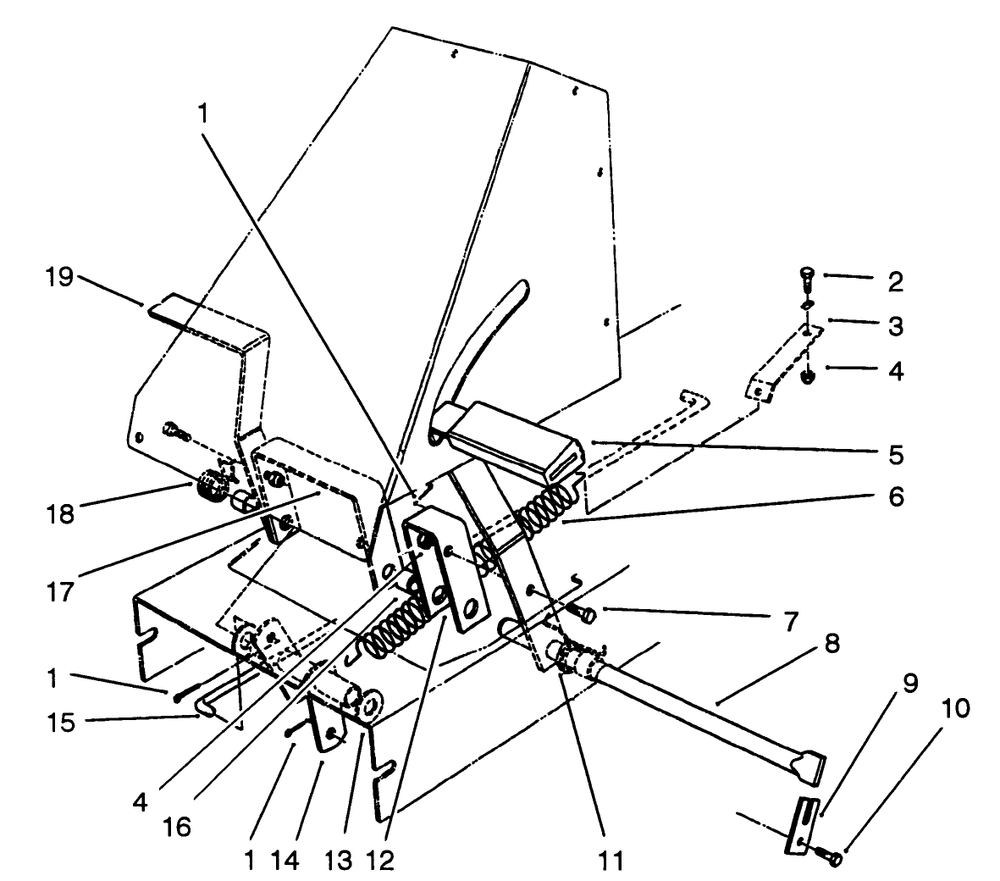 Brake & Clutch Assembly Diagram and Parts List for 56190 2000001 - 2999999 Toro Lawn Tractor