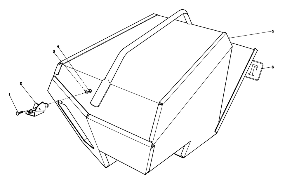 Steel Grass Catcher (Model 22099)(Optional) Diagram and Parts List for 22036 1000001 - 1999999 Toro Lawn Mower