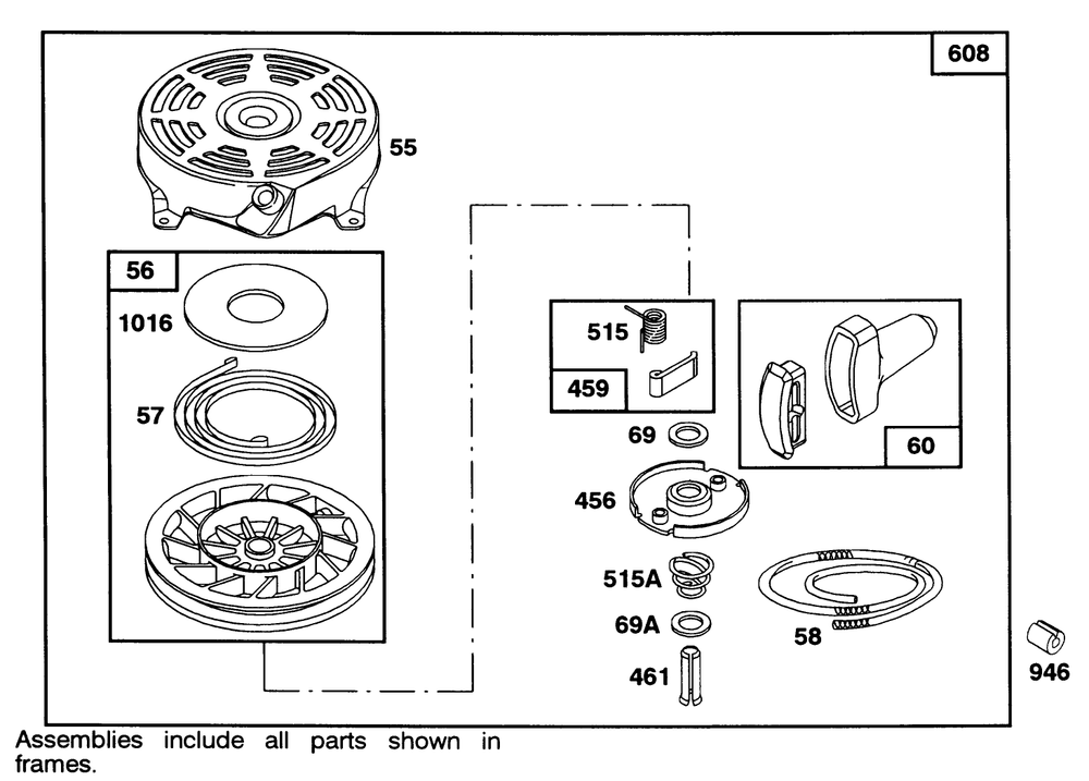 Engine Briggs & Stratton Model 122702-3171-01 Diagram and Parts List for 16404 1000001 - 1999999 Toro Lawn Mower