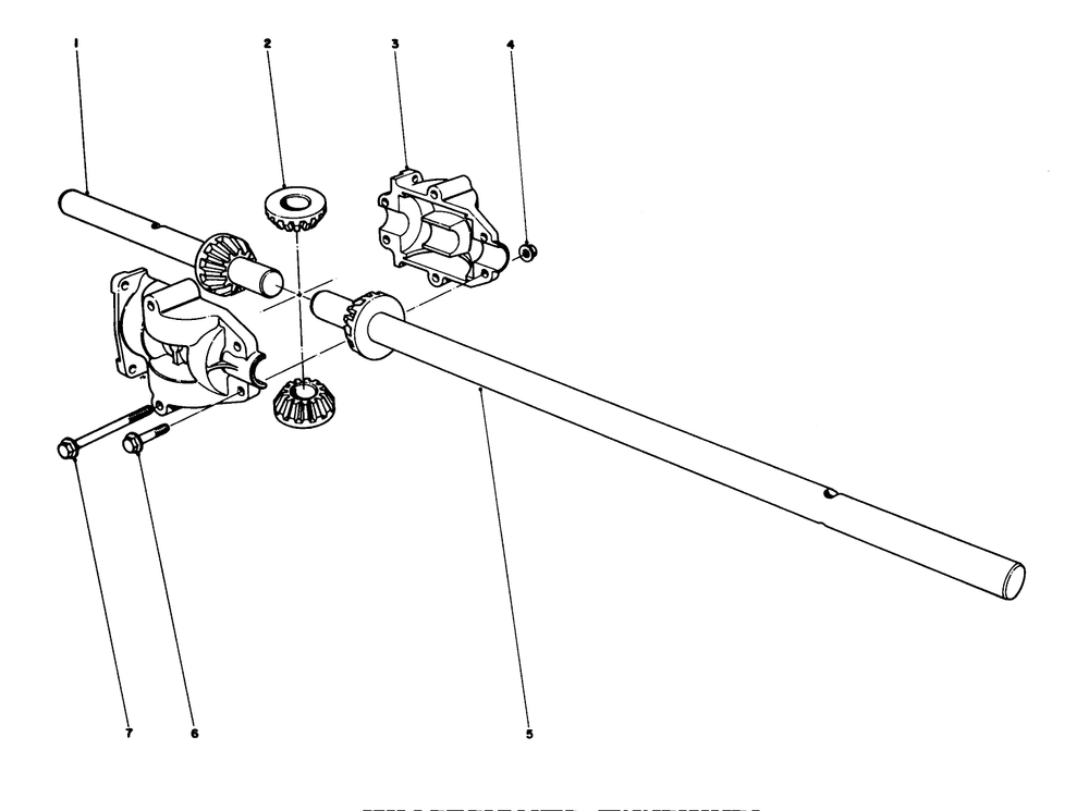 Differential Assembly Diagram and Parts List for 56025 3000001 - 3999999 Toro Lawn Tractor