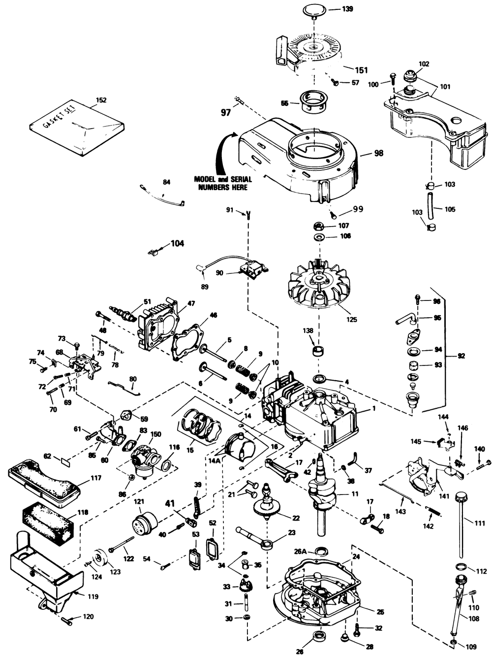 Engine Tecumseh Model No. Tvs100-44012b Diagram and Parts List for 16775 8000001 - 8022965 Toro Lawn Mower