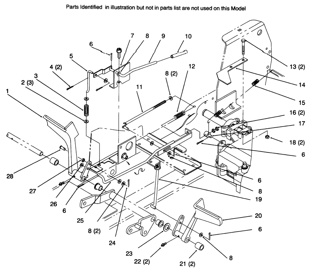 Clutch And Brake-Gear Diagram and Parts List for 72045 6900001 - 6999999 Toro Lawn Tractor