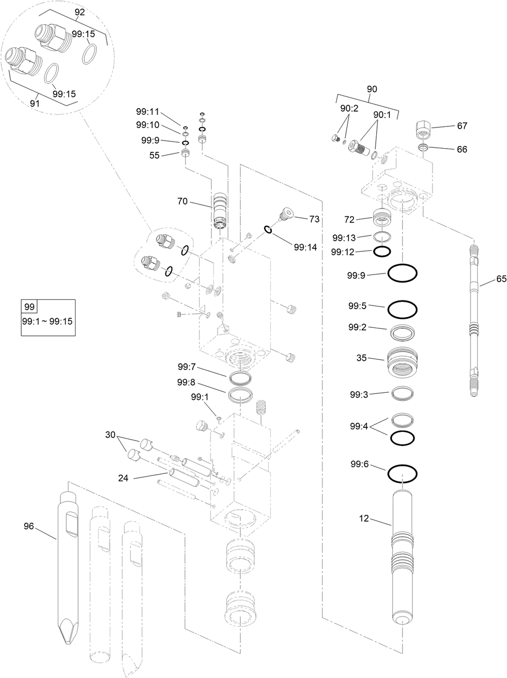 Breaker Assembly No. 145-6902 Diagram and Parts List for 23136 322000001 - 322999999 Toro Lawn Tractor Accessories