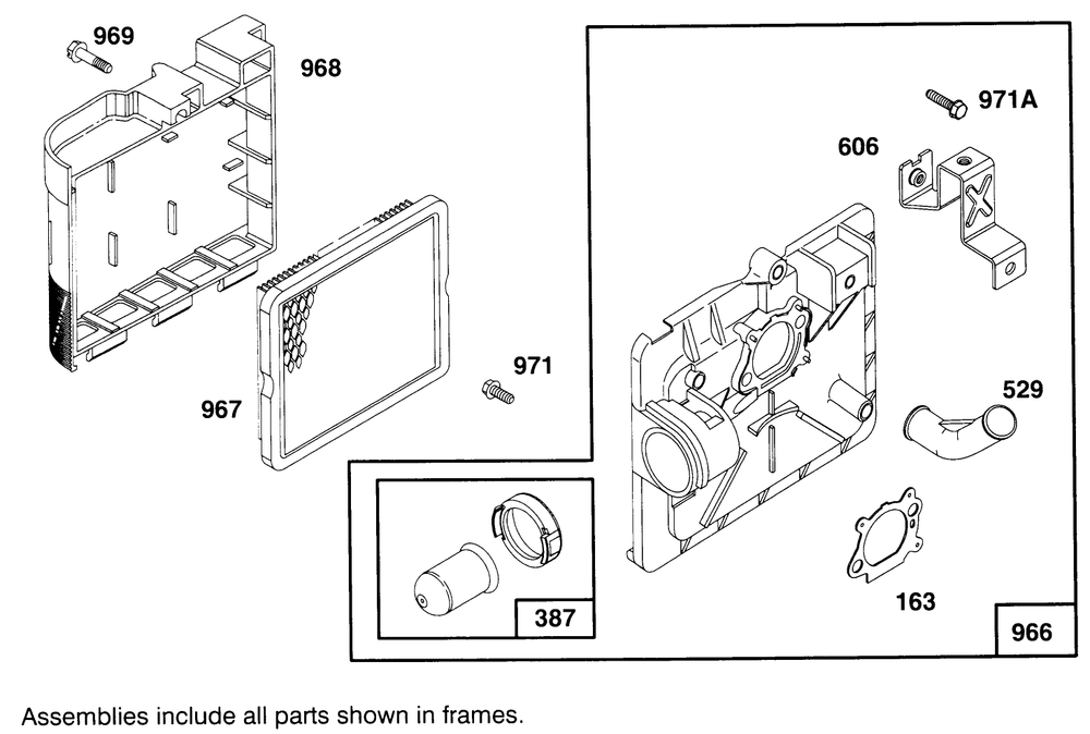 Engine Briggs & Stratton Model 12e802-0653-01 Diagram and Parts List for 21000BC 5900001 - 5999999 Toro Lawn Tractor Accessories