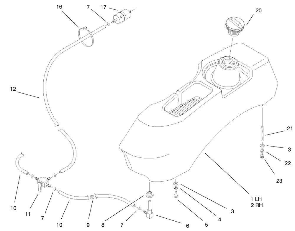Wheel Drive And Brake System Assembly Diagram and Parts List for 30261TE (240000001-240999999)(2004) Toro Lawn Mower