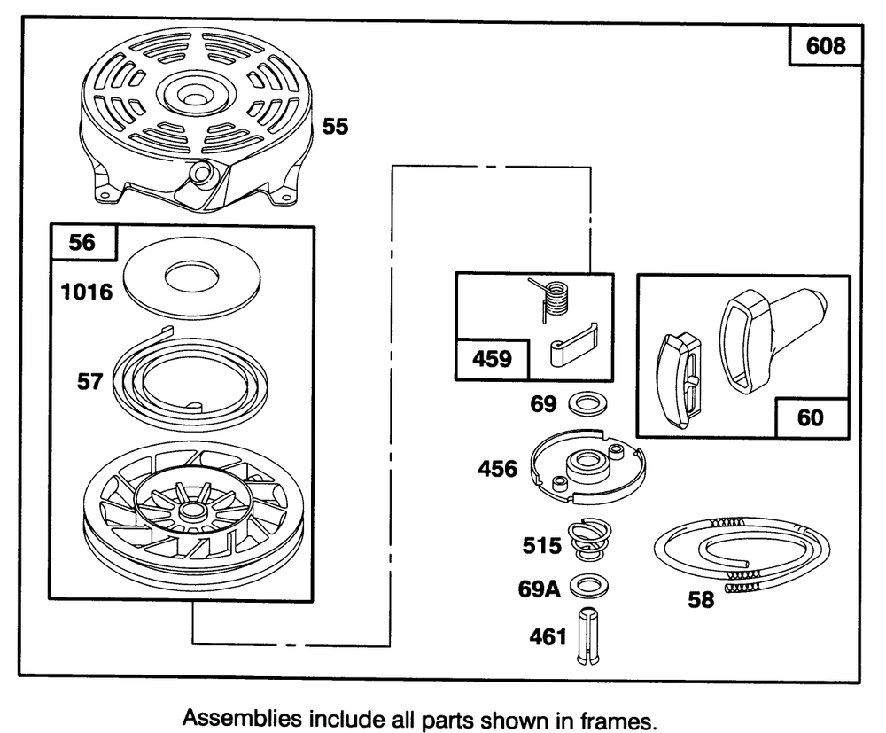 Engine Briggs & Stratton Model 127702-0115-01 Diagram and Parts List for 20903B 4900001 - 4999999 Toro Lawn Mower