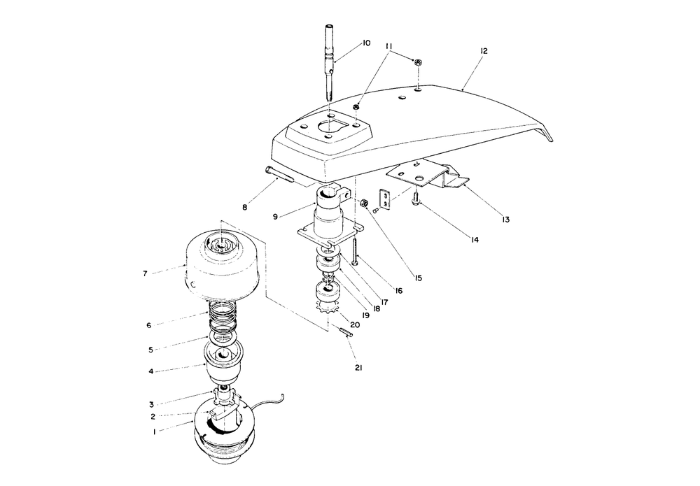 Trimmer Head Assembly Diagram and Parts List for 51628 9000001 - 9999999 Toro Trimmer