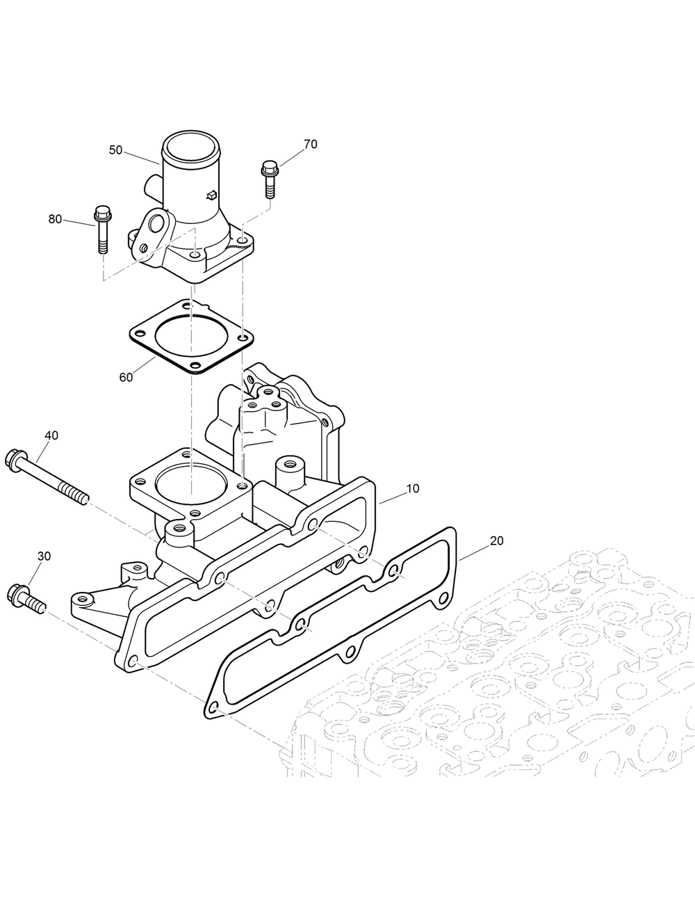 Inlet Manifold Assembly Diagram and Parts List for 22530 414400000 - 999999999 Toro Lawn Tractor Accessories