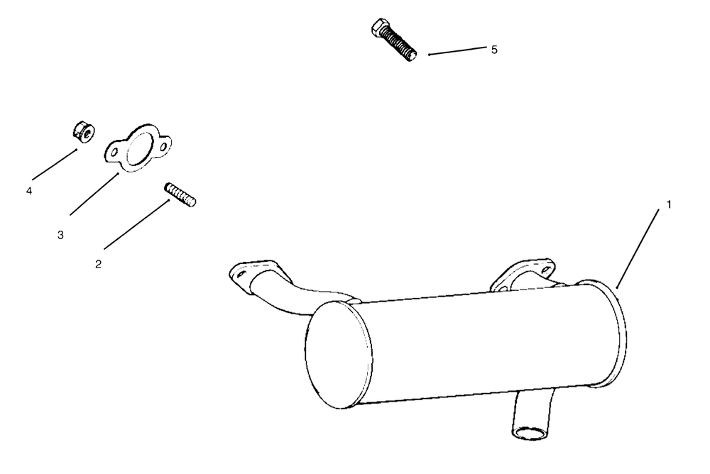 Exhaust Diagram and Parts List for 30610 690001 - 699999 Toro Lawn Tractor