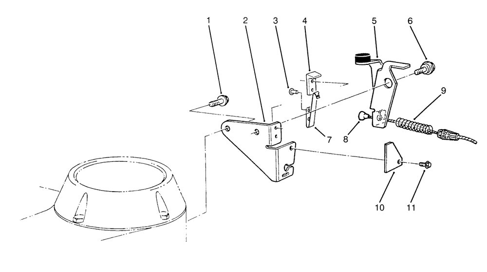 Brake Assembly Diagram and Parts List for 22026 6900001 - 6999999 Toro Lawn Mower