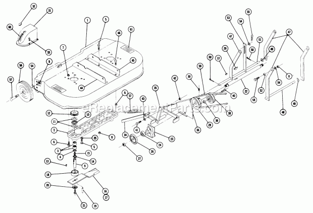 Parts List For Rm-117 32-In. Mower (Lawn Rang Diagram and Parts List for L-107 1967 Toro Lawn Tractor