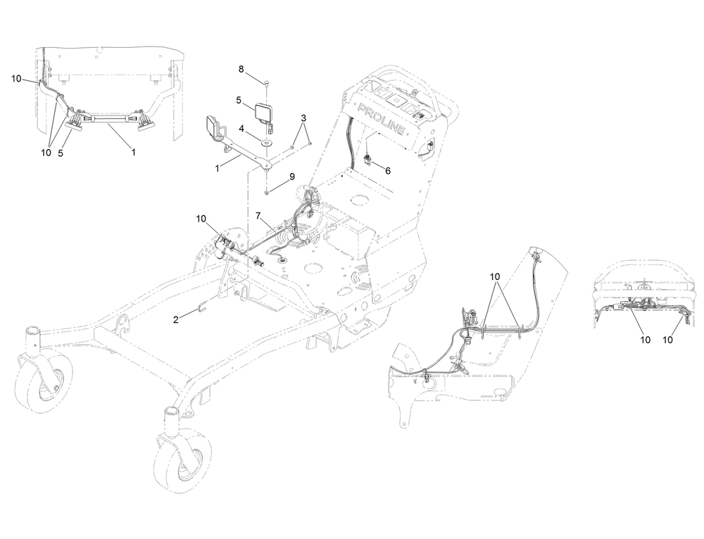 Light Kit Assembly Diagram and Parts List for 139-5595  Toro Lawn Mower