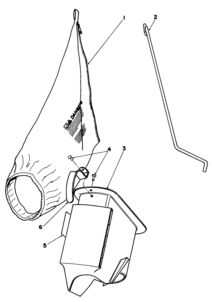 Bagging Kit No. 47-6510 (Optional) Diagram and Parts List for 16793 9000001 - 9999999 Toro Lawn Mower