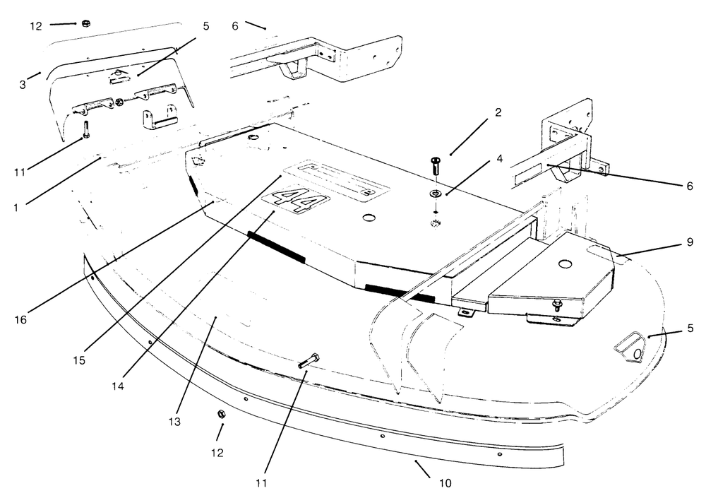 Decals And Baffles Diagram and Parts List for 30145 69000001 - 69999999 Toro Lawn Mower