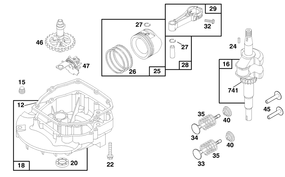 Engine Briggs & Stratton Model 12f802-0667-01 Diagram and Parts List for 20808 7900001 - 7999999 Toro Lawn Mower