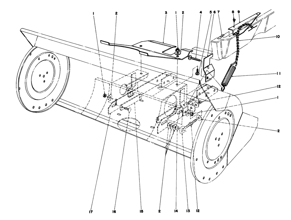 36" Snowthrower Attachment Model No. 59136 (Continued) Diagram and Parts List for 57300 1000001 - 1999999 Toro Lawn Tractor