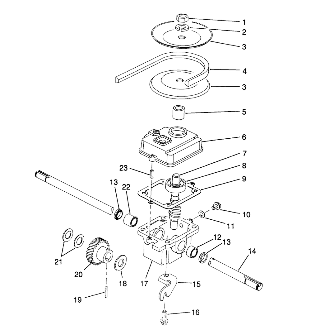 Gearbox Assembly No. 71-8250 Diagram and Parts List for 20920B 0000001 - 0999999 Toro Lawn Mower