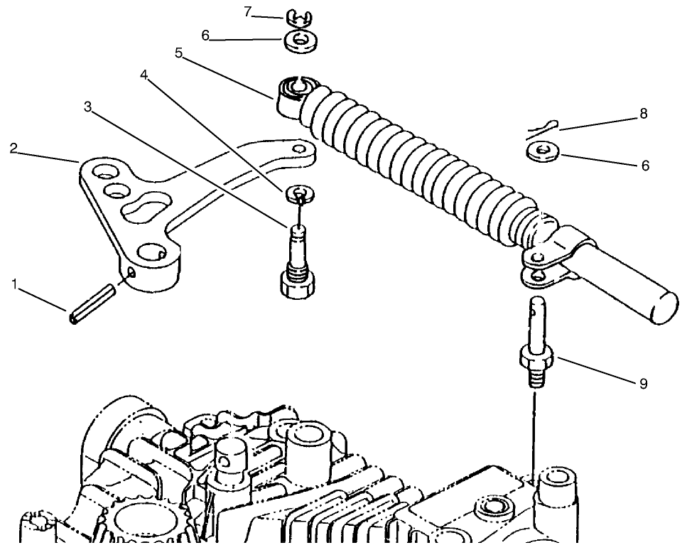 Lever Damper Diagram and Parts List for 72102 7900001 - 7999999 Toro Lawn Tractor