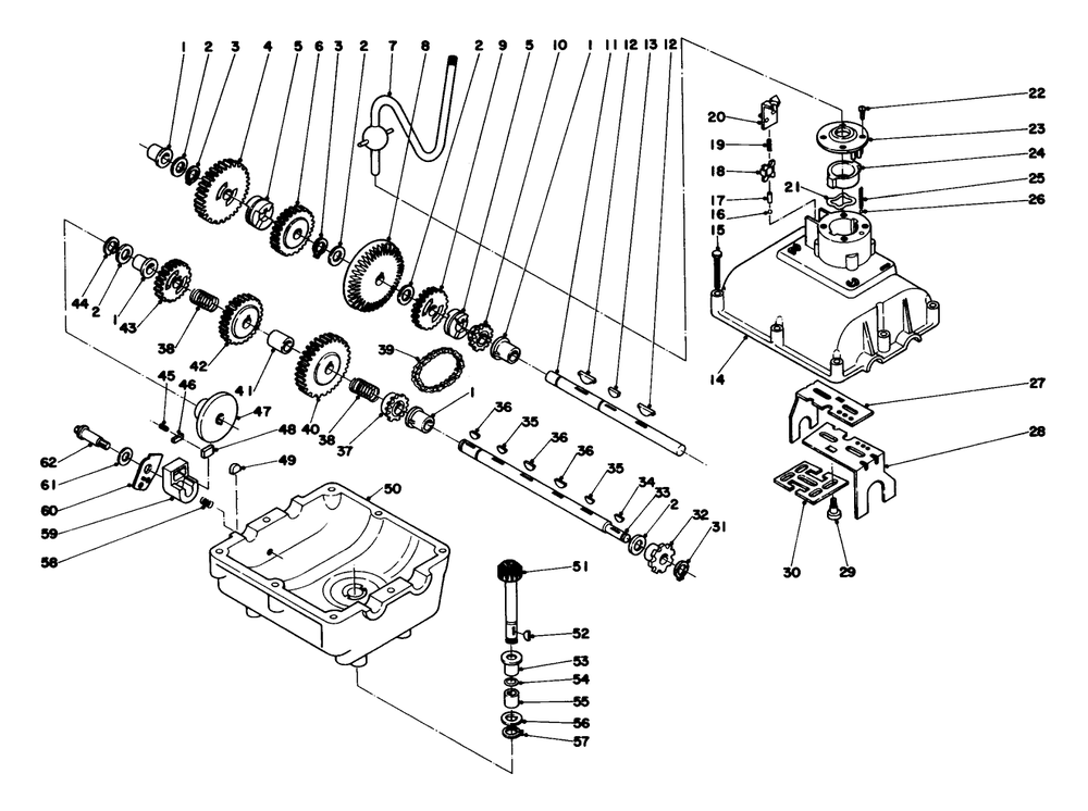 Transmission Assembly 26-5440 Diagram and Parts List for 56080 1000001 - 1999999 Toro Lawn Tractor