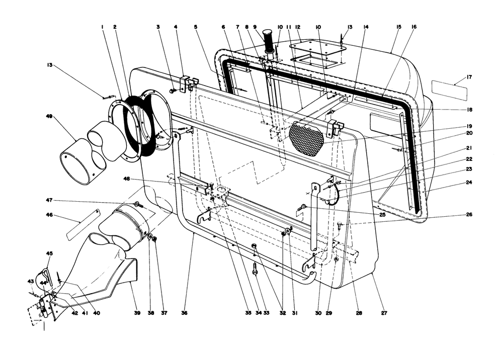 Easy-Empty Grass Catcher Model 59111 Diagram and Parts List for 57351 7000001 - 7999999 Toro Lawn Tractor