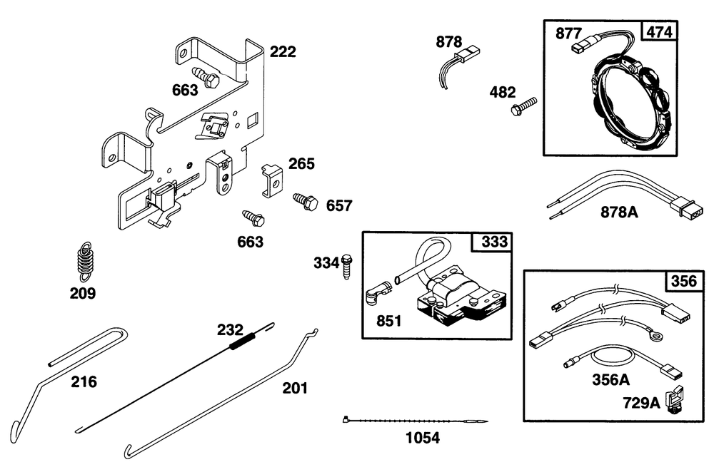 Engine Briggs & Stratton Model 28n777-0174-01 Diagram and Parts List for 71193 6900001 - 6999999 Toro Lawn Tractor