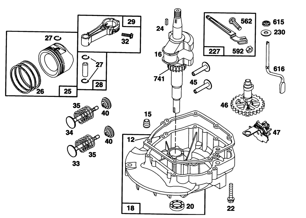 Engine Briggs & Stratton Model 122702-0182-01 Diagram and Parts List for 20902B 3900001 - 3999999 Toro Lawn Mower