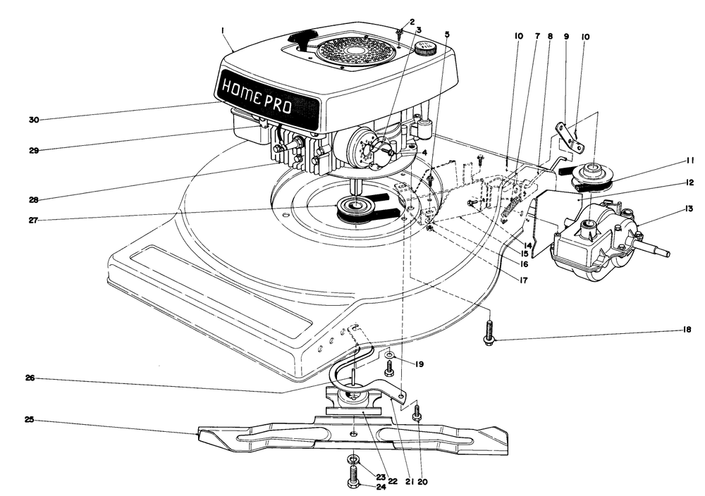 Engine Assembly (Model No. 16830) Diagram and Parts List for 16830 9000001 - 9999999 Toro Lawn Mower
