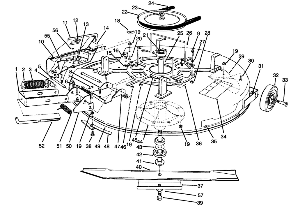 Mower Assembly-Recycler Diagram and Parts List for 70120 4900001 - 4999999 Toro Lawn Tractor