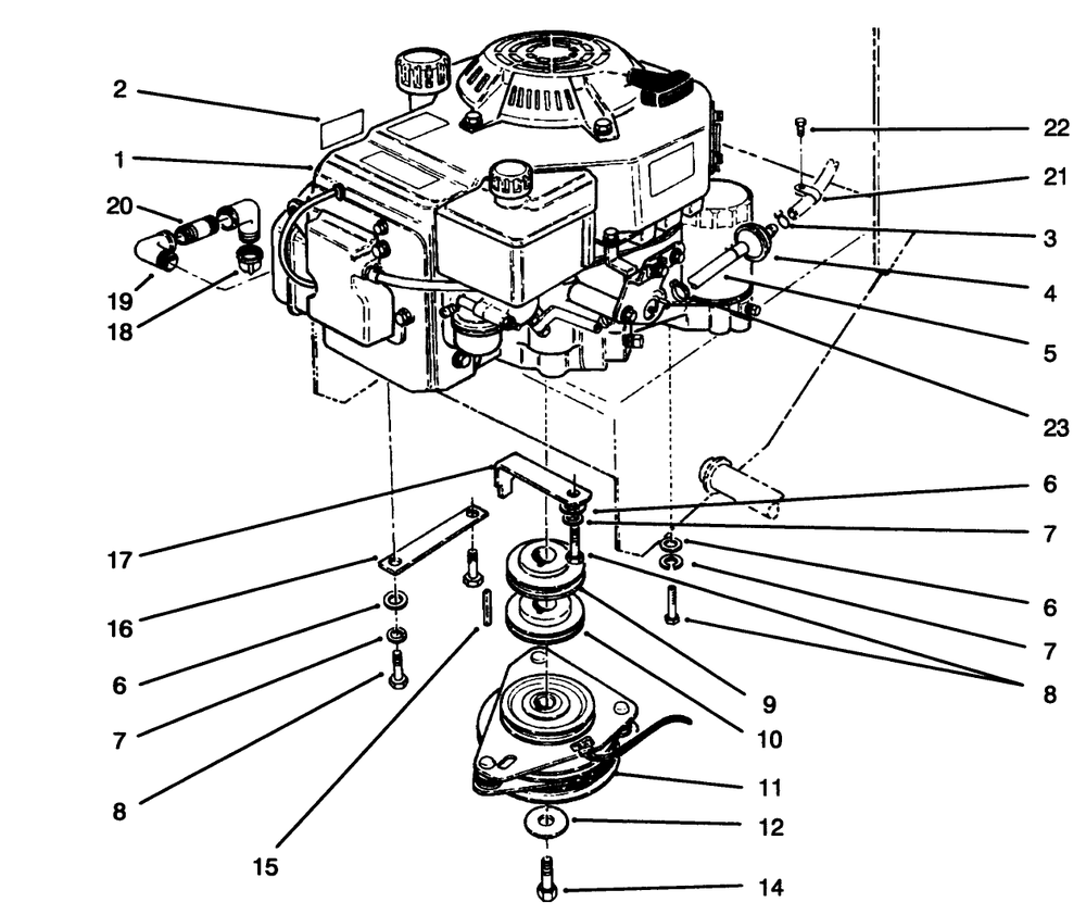 Engine Assembly Diagram and Parts List for 30157 490001 - 499999 Toro Lawn Tractor Accessories
