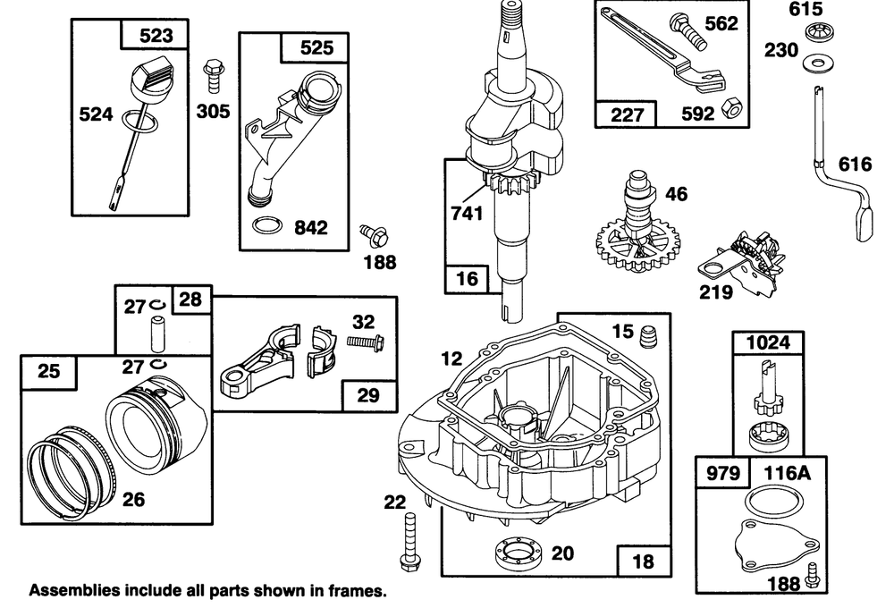 Engine Gts 150 Diagram and Parts List for 20766B 49000001 - 49999999 Toro Lawn Mower