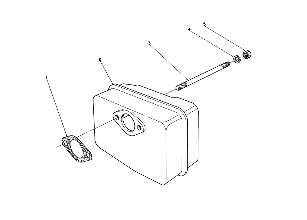 Muffler Asssembly Diagram and Parts List for 38180C 7000001 - 7999999 Toro Snow Blower