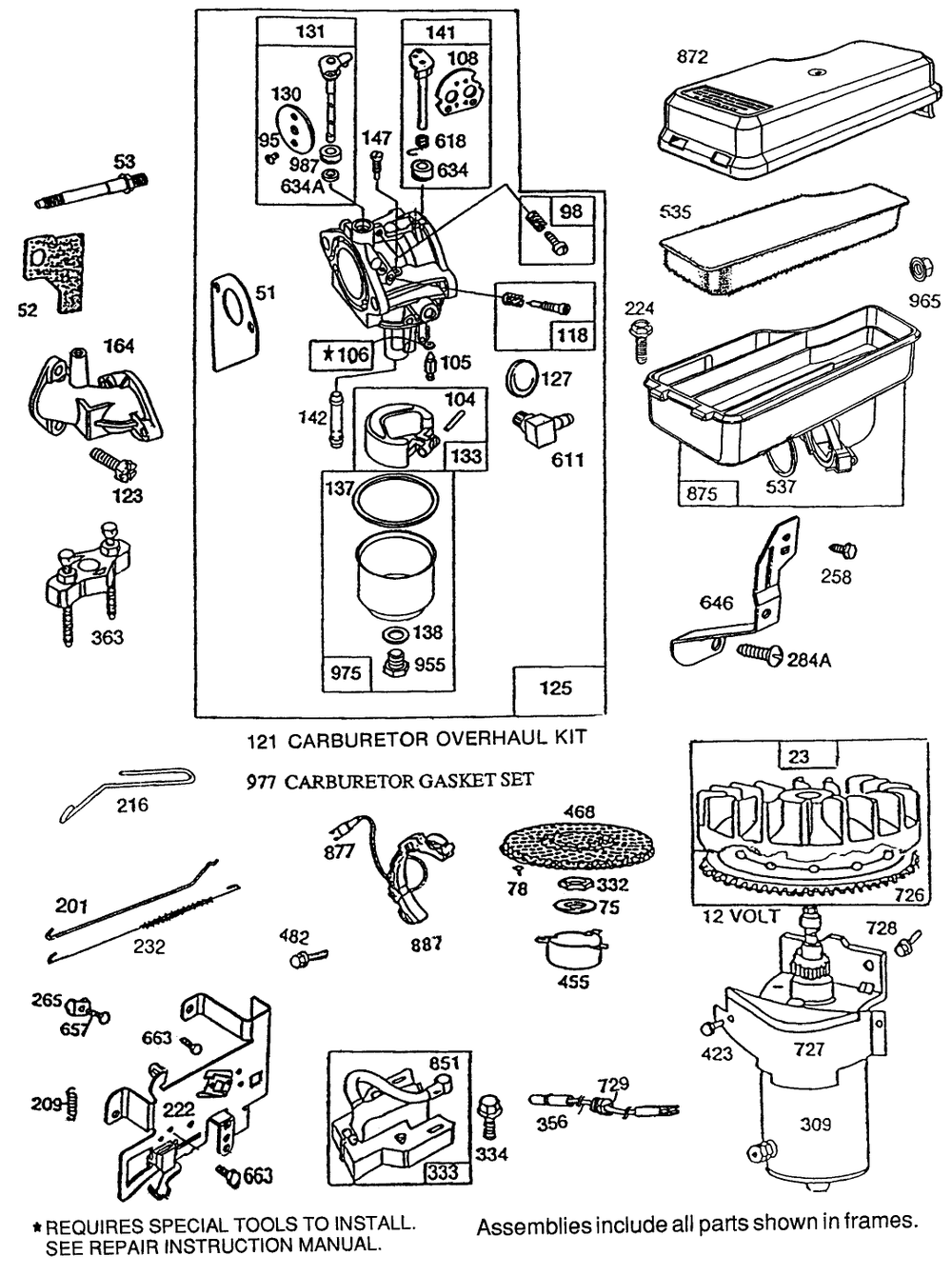 Briggs & Stratton Model No. 191707-0121-01 Diagram and Parts List for 70040 39000001 - 39999999 Toro Lawn Tractor